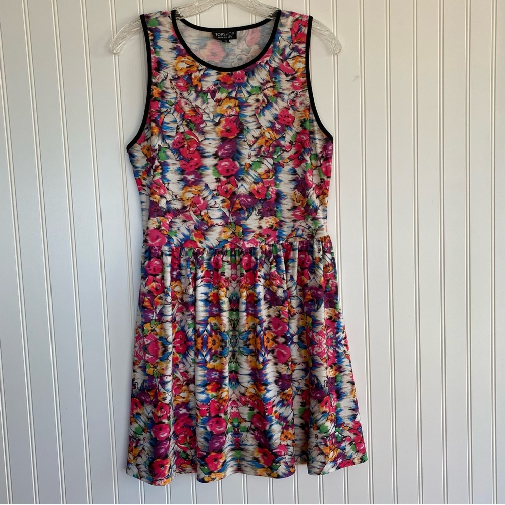 Topshop flower pattern sleeveless dress SIZE US 6
